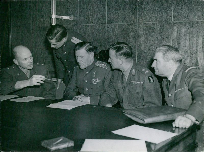 Allied Chiefs Agree on Problems of Occupation - Vintage Photograph