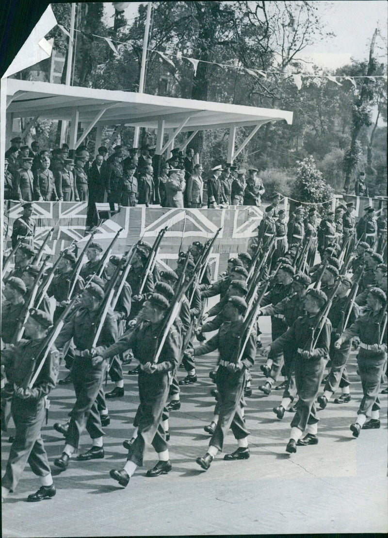 Churchill Attends Victory Parade in Berlin - Vintage Photograph