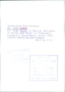 Venezuelan Politicians: DR. HUGO PEREZ - Vintage Photograph