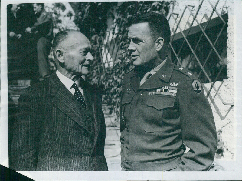 Famous French statesmen and generals freed from Tyrolean Alps castle prison - Vintage Photograph