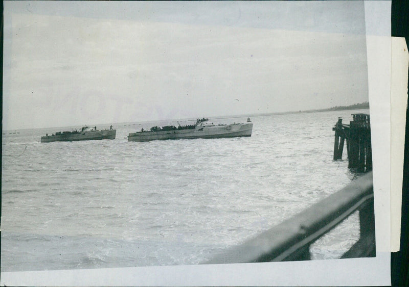 German E-boats surrender at Felixstowe - Vintage Photograph