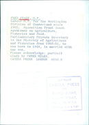 Fred Peart, M.P. - Vintage Photograph