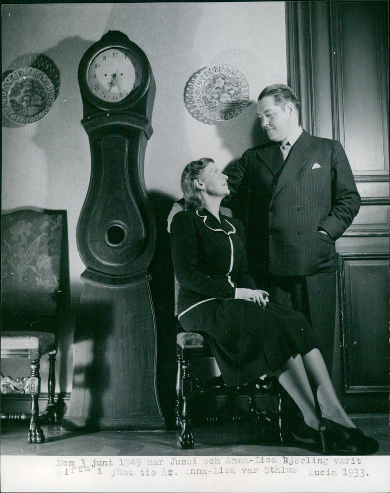 Jussi and Anna-Lisa Björling, 10th anniversary - Vintage Photograph