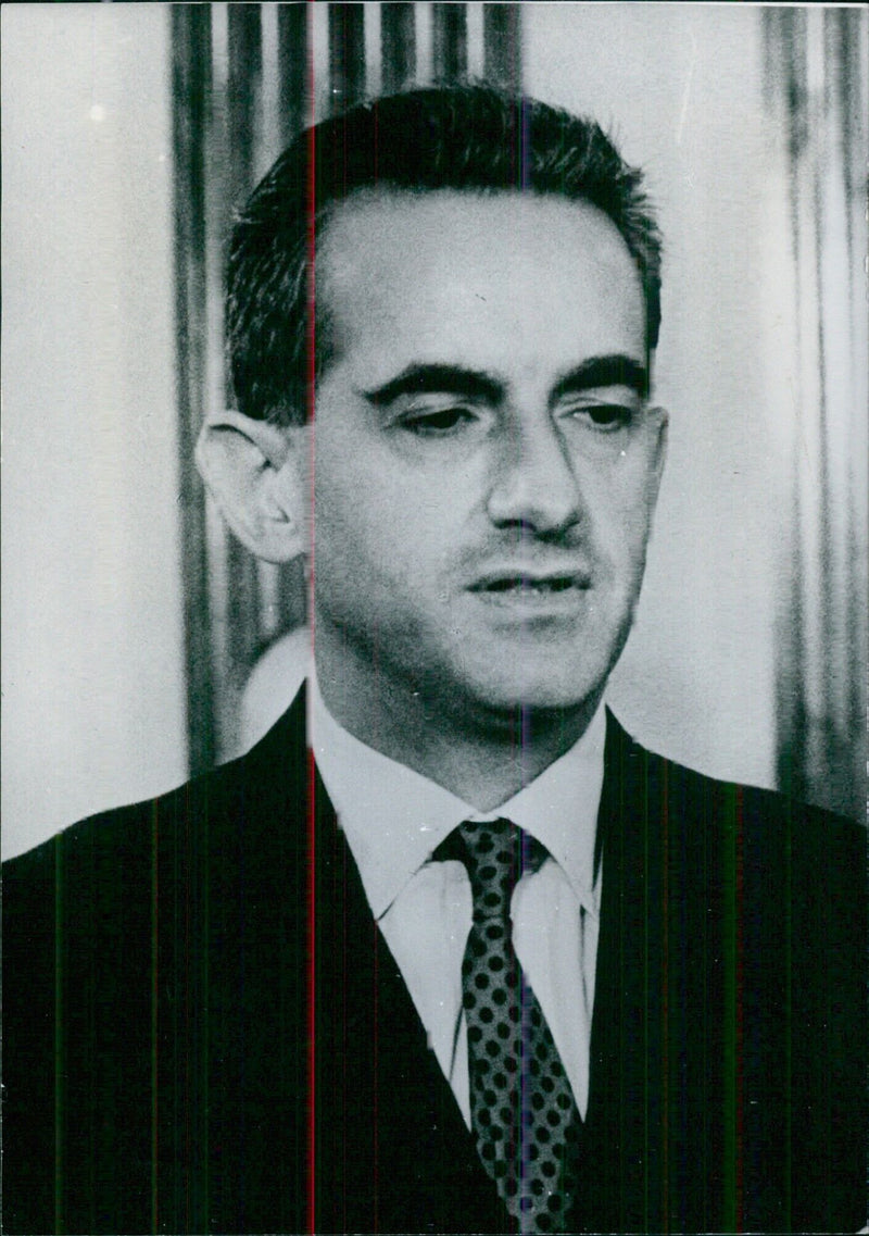 ALAIN PEYREFITTE, French Minister for Science, Atomic and Space Problems and author of several novels. - Vintage Photograph