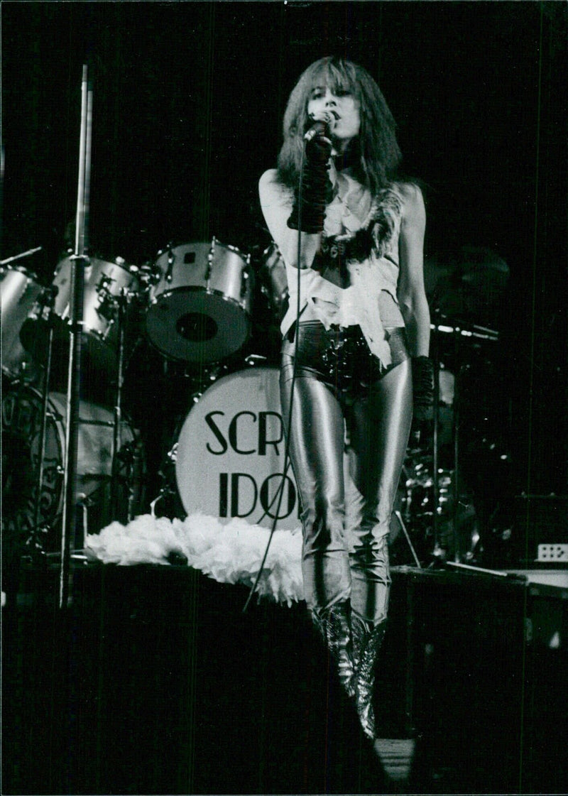 Michelle Nieddu of Screen Idol performing in concert - Vintage Photograph