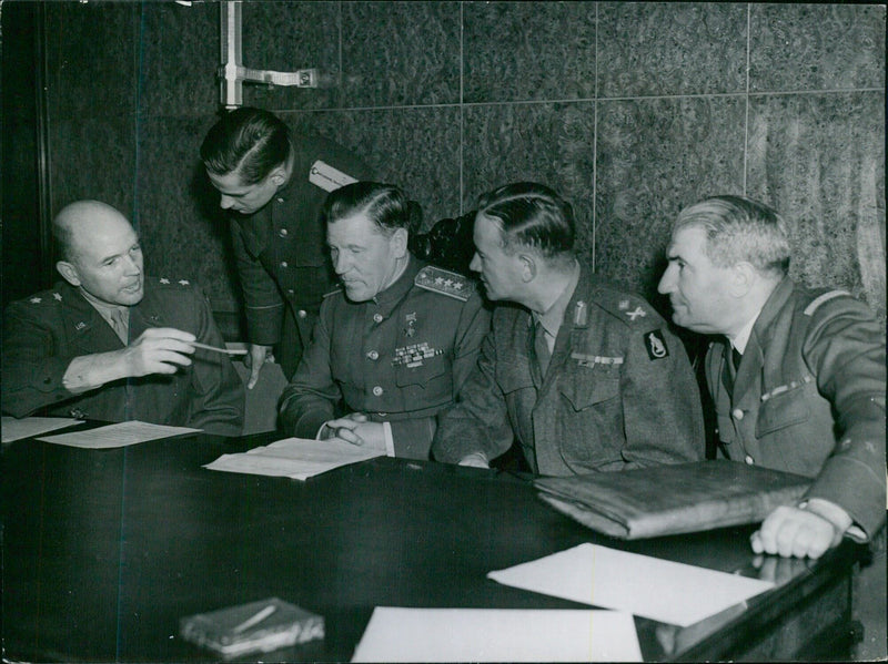 Allied Chiefs Agree on Problems of Occupation - Vintage Photograph