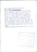 MRS. SONA PENNIGEROVA, Czechoslovak Politician - Vintage Photograph