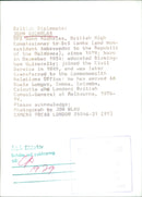 British Diplomat John Nicholas OPS - Vintage Photograph