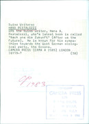 Swiss Writer Hans Pestalozzi with his latest book "Nach uns die Zukunft" - Vintage Photograph