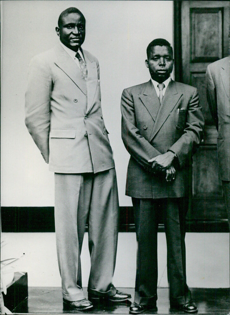 African Members of N. Rhodesian Legislative Council: R. M. NABULYATO & P. SOKOTA - Vintage Photograph