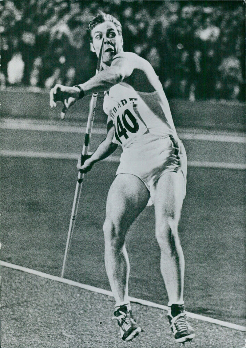 PAULI NEVALA, Finnish javelin thrower - Vintage Photograph