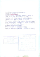 British Fashion Model Angela Pringle - Vintage Photograph