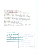 David Penhaligon, M.P. - Vintage Photograph