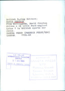 British Racing Driver David Preston - Vintage Photograph