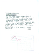 Italian writer Aurelio Pecci at 83 Tian Street, No. 9 - Vintage Photograph