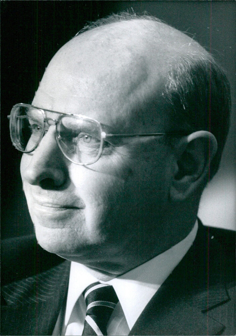 US Diplomat Thomas Pickering at a Delegation Conference - Vintage Photograph