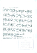 Tibetan Personalities; PHUNTSOG WANGYAL OPS - Vintage Photograph