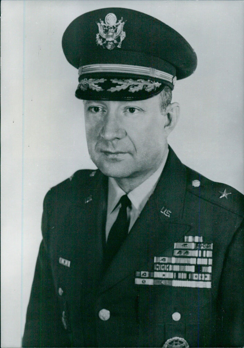 BRIGADIER-GENERAL WILLIAM E. POTTS Assistant Chief of Staff with the U.S. Military Assistance Command in South Vietnam - Vintage Photograph