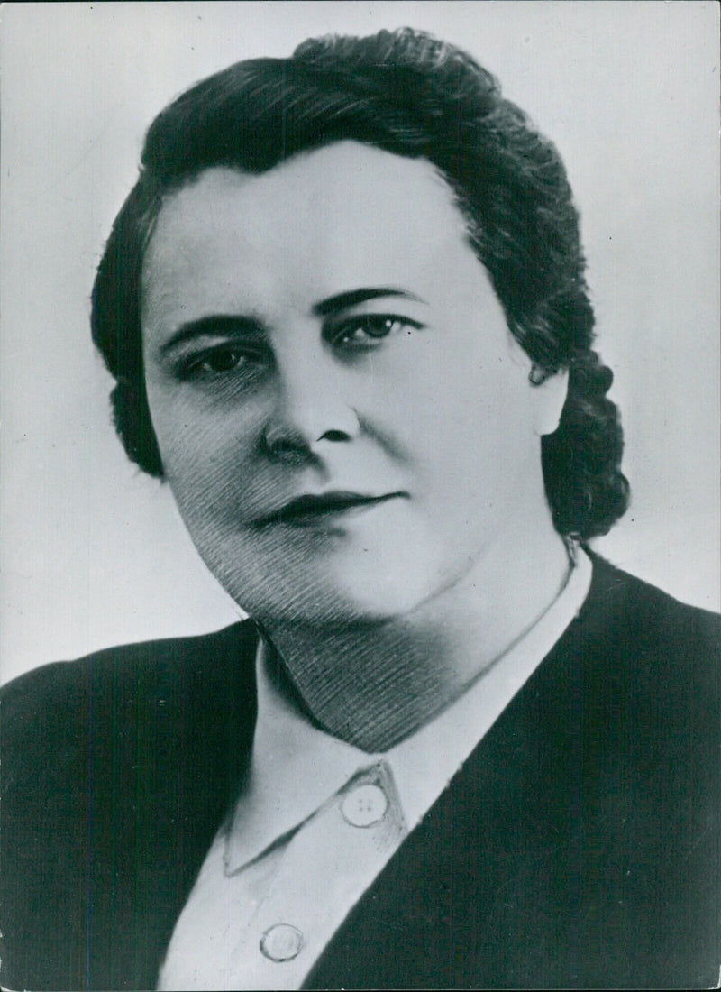 Nina Vasilyevna Popova, Secretary of the All-Union Central Council of Trade Unions - Vintage Photograph