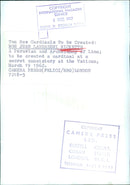 MGR Juan Landazuri Ricketts to be Created a Cardinal - Vintage Photograph