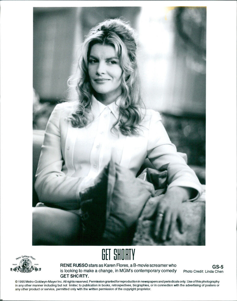 RENE RUSSO stars as Karen Flores in MGM's comedy "GET SHORTY" - Vintage Photograph