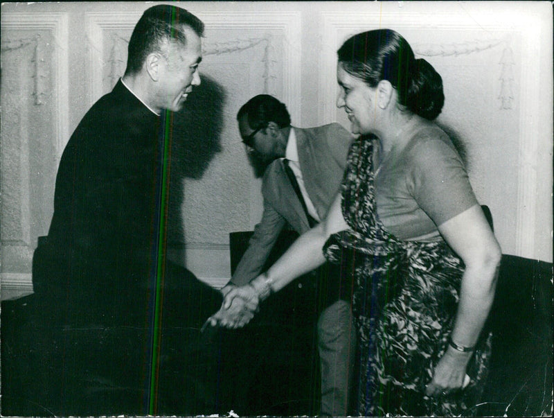 Hsiang-Kuo and Mrs Bandaranaike - Vintage Photograph