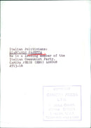 Italian Politician Giancarlo Pajetta - Vintage Photograph