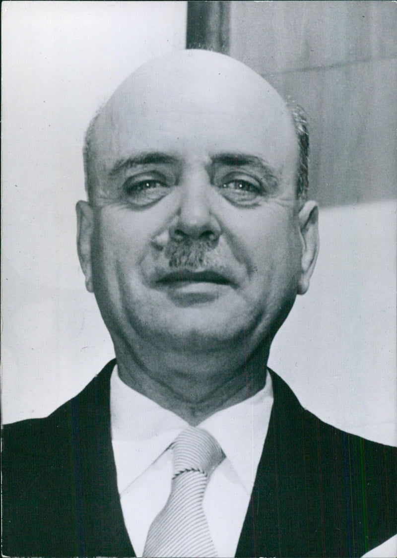 Greek Politicians: BASIL PAPARRIGOPOULOS Minister for Northern Greece in the Government of Mr. Karamanlis. - Vintage Photograph