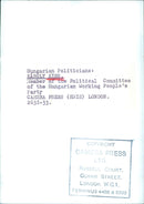 Hungarian Politicians: KÁROLY KISS - Vintage Photograph