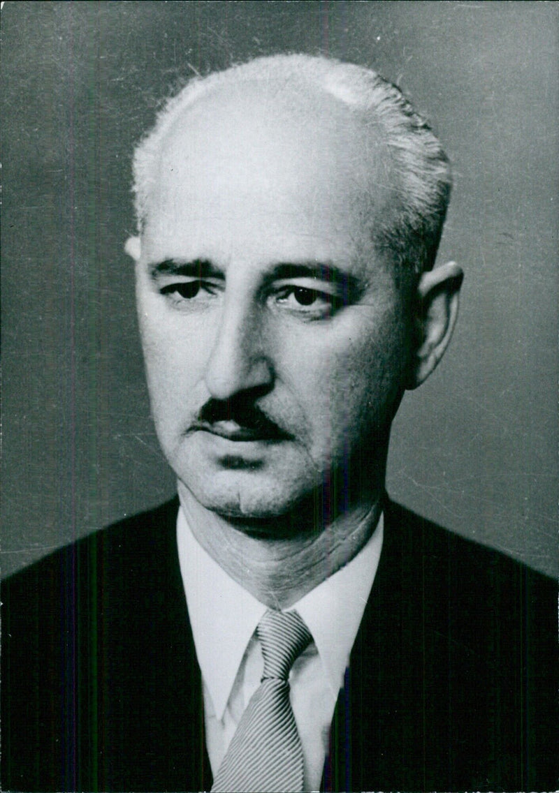 SULEIMAN NABULSI, Former Prime Minister of Jordan and Member of the Senate - Vintage Photograph
