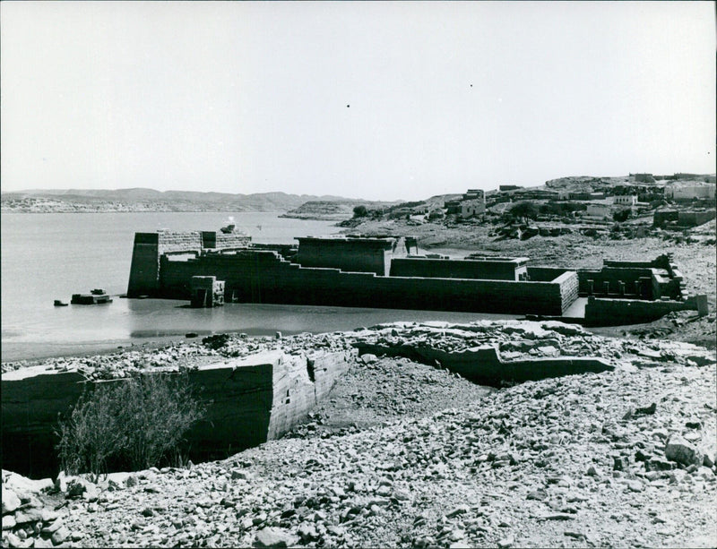 Greco-Roman temple in Kalabsha, Nubia, Egypt - Vintage Photograph