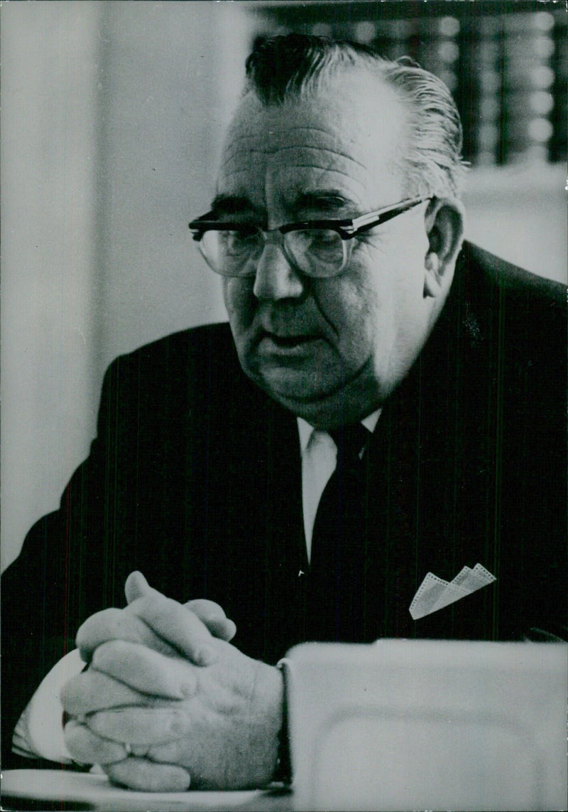 J.E.PARTANEN, Second Minister for Social Affairs since 1968 - Vintage Photograph