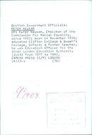 British Government Official Peter Newsam - Vintage Photograph