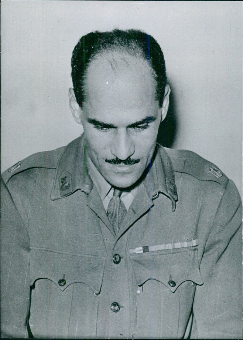 Egyptian Service Personalities: MAJOR AHMED SAYED AHMED NASSR Chief-or-Staff, Operations, a Command Headquarters. - Vintage Photograph