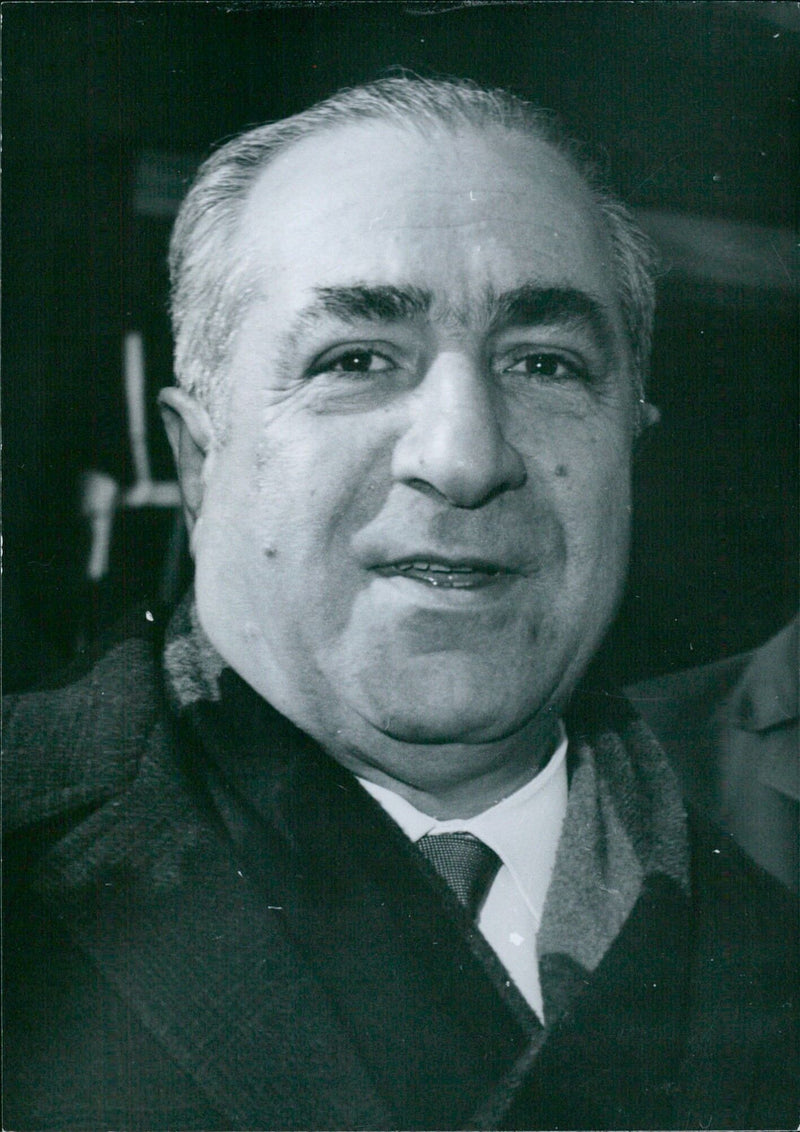 Turkish Politicians: SAFFET OMAY Minister of State in the Government of Prime Minister Ismet Inonu. - Vintage Photograph