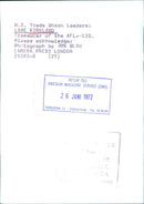 U.S. Trade Union Leaders: LANE KIRKLAND Treasurer of the AFL-CCIO - Vintage Photograph