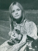 9-year-old actress Heather Ripley takes a break from filming "Citty Citty Bang Bang" - Vintage Photograph