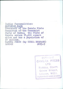 Indian Personalities: GOVINDAN NAIR - Vintage Photograph