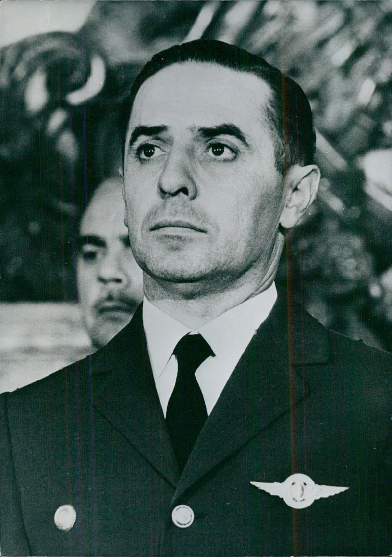 Argentinian Service Chiefs: BRIGADIER-MAJOR CARLOS A REY Commander-in-Chief of the Air Force. - Vintage Photograph