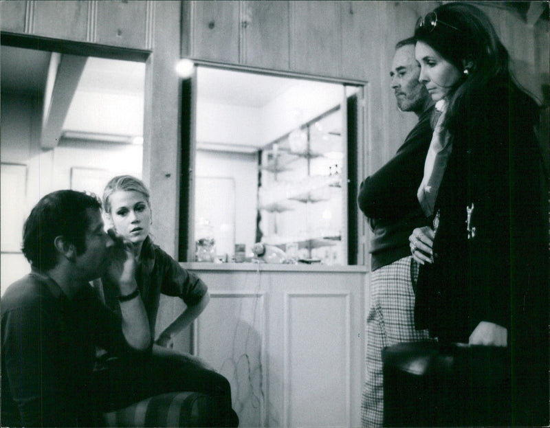 Roger Vadim and Jane Fonda with their family in Malibu - Vintage Photograph