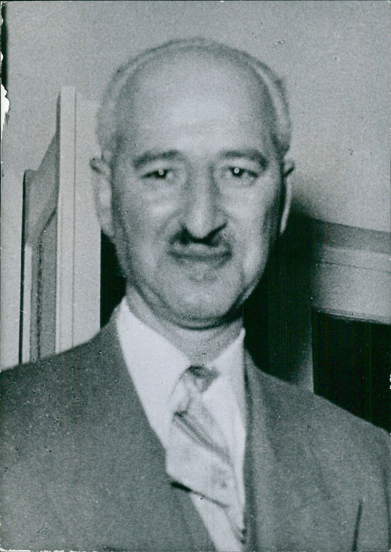 Jordanian Politicians: SULIMAN NABULSI Foreign Minister in the Government of Dr. Khalidi; until April 10th, 1957, Mr. Nabulsi was Premier of Jordan. - Vintage Photograph