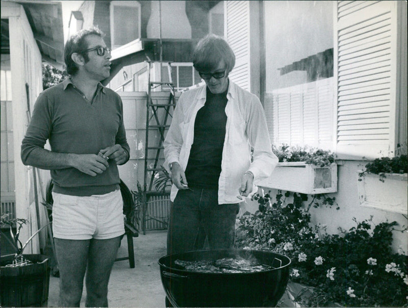 Roger Vadim and his family in Malibu - Vintage Photograph