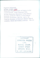 Nigerian diplomat Edwin Ogebe Ogbo, Permanent Representative of Nigeria to the United Nations, since February 1968. - Vintage Photograph