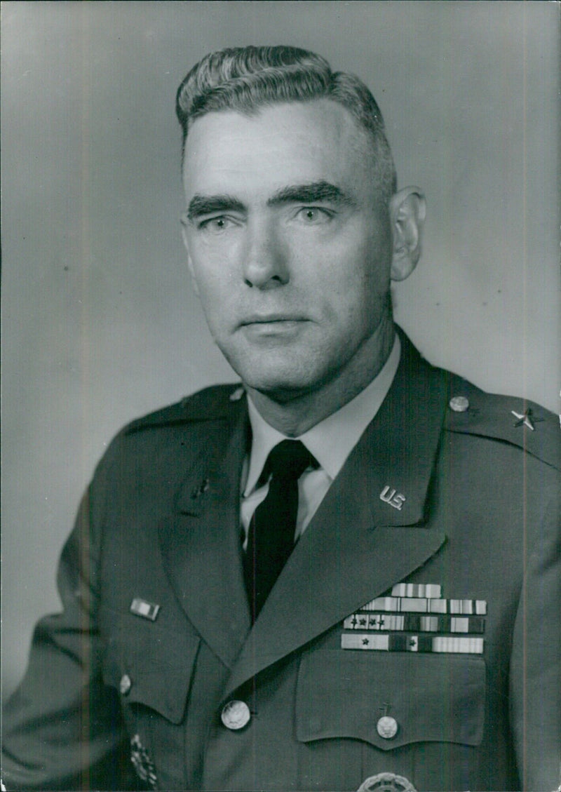 U.S. American Service Chiefs: BRIGADIER-GENERAL Deputy Commander of the 1st Logistics Command, U.S. Army in South Vietnam. - Vintage Photograph