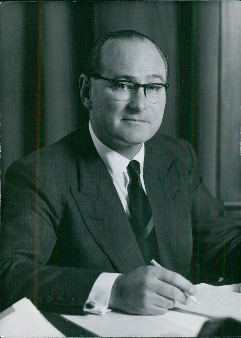 R.J. RIDGWAY Senior Partner of Marples, Ridgway and Partners, Civil Engineering Contractors - Vintage Photograph