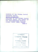 ERICH OLLENHAUER, Chairman of the German Social Democrat Party - Vintage Photograph