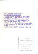 West German Politicians DR. BERNHARD REISMANN - Vintage Photograph