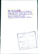 DR. E. V. RIEU's Translations of Homer's Odyssey and Iliad - Vintage Photograph