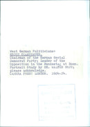 ERICH OLLENHAUER, Chairman of the German Social Democrat Party - Vintage Photograph