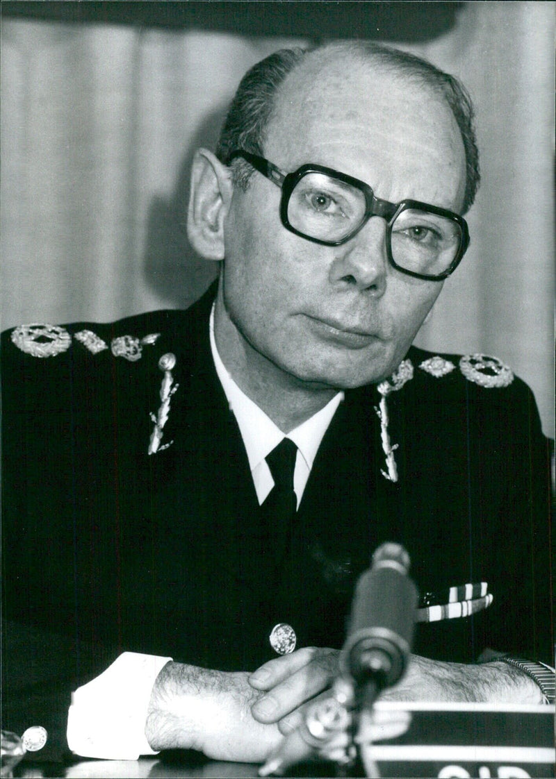 Sir Kenneth Newman, Commissioner of Metropolitan Police - Vintage Photograph